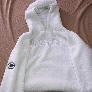 Packers Sherpa Cropped Hoodie
